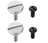 LT Easiyl Lot de 4 vis à ourlet pour machine à coudre - Vis de pied presseur pour la plupart des machines à coudre industrielles à aiguille unique - Vis de fixation noires