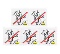 LT Easiyl Lot de 5 panneaux d'avertissement en plastique rigide résistant aux intempéries pour interdiction de faire pipi sur un chien, pour garage, clôture, mur, maison, 100 x 100 x 2 mm