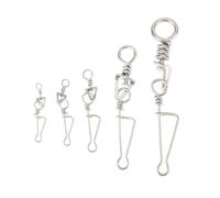 LT Easiyl Lot de 50 émerillons de Pêche Italiens à Changement Rapide Connecteurs à Pression Haute Taille 1# 2# 3# 4,5# 5#