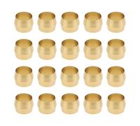 LT Easiyl Lot de 50 olives de compression en laiton et cuivre de 6,35 mm pour tuyau pneumatique 8,1 x 5,8 mm