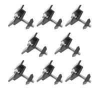 LT Easiyl Lot de 8 pinces centrales en T pour module solaire, support de panneau solaire, pince intermédiaire anodisée noire avec vis à tête cylindrique et écrou à fente (35 mm)