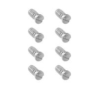 LT Easiyl Lot de 8 vis à fente en acier inoxydable pour boîtier de montre - 2,5 x 1 mm - Compatible avec les montres Cartier W67010XX - Argenté