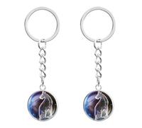 LT Easiyl Porte-clés Veilleuse du Zodiaque 12 Constellations Lumineux avec Sphère de Verre - Constellation pour Hommes Femmes