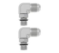 LT Easiyl Raccords de Tuyaux Hydrauliques 6801-08-06 Coude à 90 Degrés 2 Pièces 1/2" JIC Mâle X 3/8" ORB Mâle pour La Fabrication Automobile