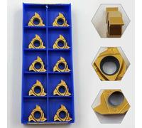 LT16.01N-G60P YBG201 Lot de 10 inserts en carbure 16IR pour filetage interne, compatibles avec l'usinage de tour CNC pour la finition et la finition