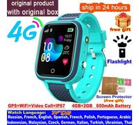 Lt21 4g Montre Intelligente Enfants Gps Wifi Appel Vidéo Sos Ip67 Étanche Enfant Smartwatch Caméra Moniteur Tracker Location Téléphone Montre-Bleu
