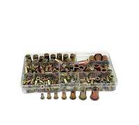 LTADX Assortiment d'écrous à rivets avec outil d'écrou à rivets fileté à la main, pistolet de rivetage manuel BT605 M3-M10 for écrous à rivets et fixation de rivets 150 pièces