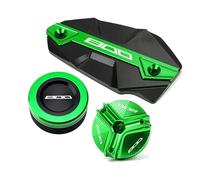 LTADX Compatible avec Z800 Z 800 2013 2014 2015 2016 Moto Avant Arrière Liquide De Frein Cylindre Maître Réservoir Couvercle Bouchon De Remplissage D'huile(3 pcs- Green)