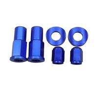 LTADX Couvercle de soupape CNC for Moto, Jante de Roue Tout-Terrain, écrou de Blocage, rondelle, Compatible avec Te FE TC FC SX EXC XC YZ YZF WR CRF KX KLX RMZ(Blue)