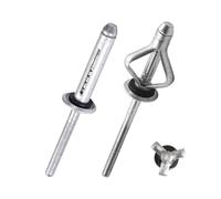 LTADX Rivets triples imperméables, Rivets aveugles pliants en alliage d'aluminium avec joint torique de rondelle d'étanchéité, Rivets Pop explosifs à trois poignées, 20/50 pièces(50Pcs,6.4x20mm)