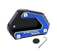 LTADX Support latéral de Pied de Support en Alliage d'aluminium CNC for Moto, Coussinet élargi Compatible avec V-Strom 650/XT DL650 2006 - 2022(Blue)