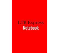LTB Express red notebook, 50 pages for writing, 50 pages for drawing, 6x9in