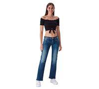 LTB Valerie Jean stretch pour femme Coupe bootcut Taille basse Basique Coton Bleu W24 W25 W26 W27 W28 W29 W30 W31 W32 W33 W34, Live Wash (54342), 33W / 30L