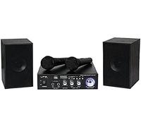 LTC Système karaoké Karaoké Star 2 MKII – 2×50W, ampli, 2 micros, Bluetooth USB/SD Noir