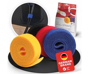 LTC ROLL STRAPS (4 x 1 m - Noir, Jaune, Bleu & Rouge) (LTC 1230) Nouveau