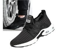 LTdlhFk Chaussures De Sécurité D'été, Chaussures De Sécurité, Chaussures De Sécurité à Embout en Acier, Chaussures De Sécurité De Travail Légères Et Respirantes,Noires,B-43EU