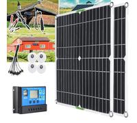 LTdlhFk Kit De Panneau Solaire 200 W 400 W 600 W 800 W avec Contrôleur 30 A/60 A, Chargeur De Batterie 12 V, Adapté pour Camping-Car, Hangar à Bateaux, Ferme, Toit,2x200W-30Acontroller