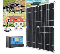 LTdlhFk Kit De Panneau Solaire 200 W 400 W 600 W 800 W avec Contrôleur 30 A/60 A, Chargeur De Batterie 12 V, Adapté pour Camping-Car, Hangar à Bateaux, Ferme, Toit,1x200W-30Acontroller