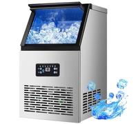 LTdlhFk Machine à Glaçons Commerciale, Machine à Glaçons sous Comptoir 60 Kg 70 Kg 80 Kg/24 H, Machine à Glaçons Domestique 40 45 48 Pièces, avec Autonettoyant,60KG