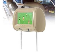 LTdlhFk Moniteur D'appui-Tête De Voiture, écran LED Tft De 7 Pouces, Lecteur Multimédia Mp5, Support d'oreiller, Entrée USB/SD, FM/Haut-Parleur/Caméra, avec Télécommande,Brown