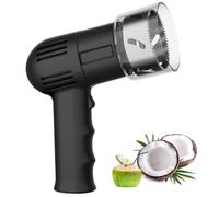 LTdlhFk Ouvre-Noix De Coco électrique, Ouvre-Noix De Coco Automatique, avec Grattoir, Broyeur pour Noix De Coco Jeunes Et Matures,Black