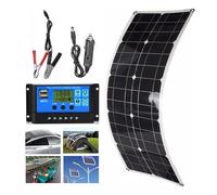 LTdlhFk Panneau Solaire Flexible 100 W/200 W/300 W/400 W/500 W/600 W - ContrôLeur 60 A + Double USB, Panneaux Solaires Monocristallins pour La Maison, L'ExtéRieur, La Voiture, La Caravane,1Pcs