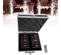 LTdlhFk Système De Tir De Feux d'artifice à Base De Fontaine Froide, Mini Machine à étincelles pour Mariage, Télécommande sans Fil, Parfait pour Les Célébrations Et Les événements, 6PCS