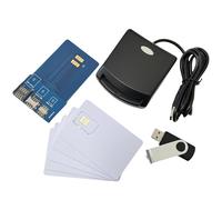 LTE WCDMA ICCID SIM USIM 4G Lecteur de carte sécurisé Programmateur avec 5 cartes vierges programmables + outils de personnalisation SIM uniquement pour système Windows par XCRFID