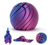 LTFIOON Boule à Engrenages imprimée en 3D & Gear Ball - Jouet Fidget 3D, Boule Anti-Stress à Sensation Liquide, Jeu sensoriel pour Enfants, Ados & Adultes (Violet)