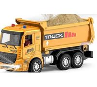 LTFIOON Camion-Benne Télécommandé,Véhicule de Construction RC avec Pelleteuse TélécommandéJouet Construction avec Lumières et Sons,Cadeau de Noël et d'anniversaire pour Garçon de 3 4 5 6 7 8 Ans (A)