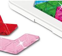 LTFIOON Jeu de pose géométrique, puzzle IQ, défis progressifs et 2 formes (étoiles/hexagones), pierres brillantes colorées comme la gelée, portable avec couvercle et livret de solutions - Adultes et