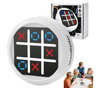 LTFIOON Tic Tac Toe Bolt Game, 4 en 1 Jeu électronique de Morpion, Console de Jeu de Puzzle Portable Cadeau Éducatif pour Enfants Adultes - Jeus de Voyage Familial (Blanc)