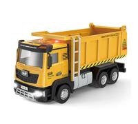LTFIOON Véhicules de Chantier Enfants, 1:40 Camion Benne, Engins de Chantier Jouet avec Lumière et Son, Voiture Jeux Construction, Jouet Enfant 3 4 5 6 Ans Garcon