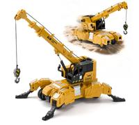 LTFIOON Véhicules de Chantier Enfants, Camion Grue Enfant, Engins de Chantier Jouet, Jouets Transformables Camion, Voiture Enfant Jeux Construction, Jouets Grue pour Garçon Fille 3 4 5 6 Ans