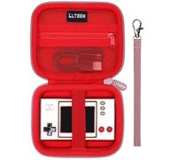 LTGEM Coque compatible avec Nintendo Game & Watch : Super Mario Bros/The Legend of Zelda, or rose + rouge (coque uniquement)