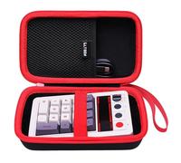 LTGEM Coque rigide compatible avec pavé numérique mécanique 8BitDo Retro 18 (noir avec enveloppe rouge)