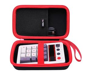 LTGEM Coque rigide compatible avec pavé numérique mécanique 8BitDo Retro 18 (noir avec enveloppe rouge)