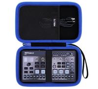 LTGEM Étui compatible avec le séquenceur de batterie créatif Roland AIRA Compact P-6/T-8/E-4 (intérieur : 20,3 x 11,7 x 2,8 cm), noir + bordure bleue