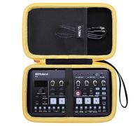 LTGEM Étui compatible avec le séquenceur de batterie créatif Roland AIRA Compact P-6/T-8/E-4 (intérieur : 20,3 x 11,7 x 2,8 cm), noir + bordure jaune