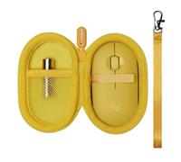 LTGEM Étui compatible avec souris Bluetooth sans fil Logitech POP & Pebble Mouse 2 M350s/M350/M355/M340/i345, jaune (étui uniquement)