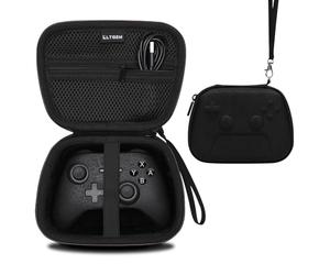 LTGEM Étui de protection universel pour manette sans fil Xbox/Playstation/Nintendo Switch/PowerA/ELISWEEN/GameSir/Diswoe/TIANHOO - Sac de transport rigide de voyage (noir + noir)