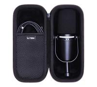 LTGEM Étui de Rangement Rigide pour Microphone, Noir, for Shure MV7+ Microphone, Voyage