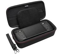 LTGEM Étui de transport compatible avec valve Steam Deck, étui de protection de voyage pour console Steam Deck et adaptateur d'alimentation, noir