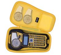 LTGEM Étui pour étiqueteuse compatible avec imprimante d'étiquettes portable Brady M210/M210-LAB, bord noir/jaune, 27,4 x 14,7 x 10,2 cm (L x l x H)