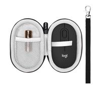 LTGEM Étui rigide en EVA pour souris Logitech POP - Sac de transport de protection (noir + intérieur gris)