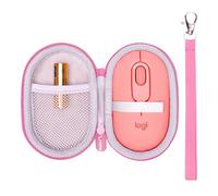 LTGEM Étui rigide en EVA pour souris Logitech POP - Sac de transport de protection (rose)