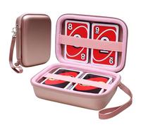 LTGEM Étui rigide pour cartes à collectionner PTCG, peut accueillir plus de 300 cartes de jeu, cartes de jeu classiques compatibles telles que Pokemon/Skip Bo/UNO, etc. (or rose)