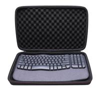 LTGEM Étui rigide pour clavier ergonomique sans fil Logitech Wave Keys MK670 Combo/Wave Keys (Noir)