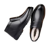 LTHTX Bottines chaudes antidérapantes en fourrure pour homme, Noir , 40 2/3 EU