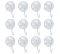 LTISHABILTD 12 pièces crochets à ventouse, 4.5cm crochets à ventouse transparents et étanches, crochet à ventouses ronds sans perçage, pour la chambre à coucher, la cuisine, la salle de bain